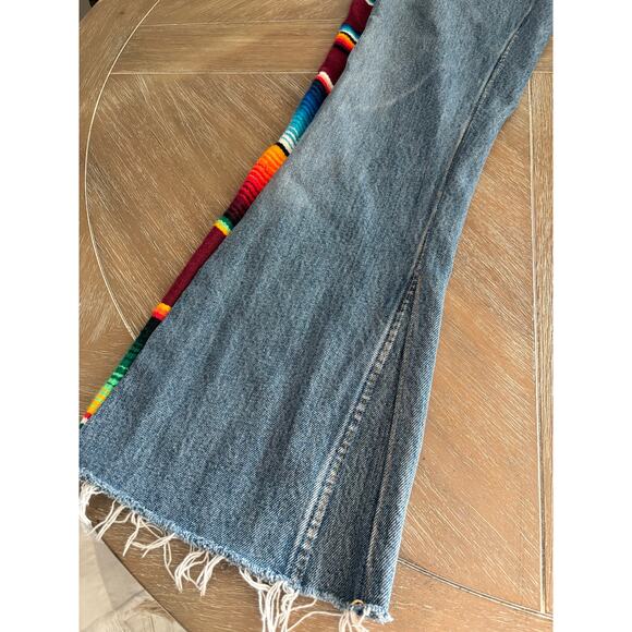 Breyer & Eliot reworked vintage levi jeans boho bell bottom one of a kind sz 26 - Picture 3 of 9